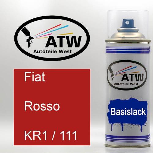 Fiat, Rosso, KR1 / 111: 400ml Sprühdose, von ATW Autoteile West.